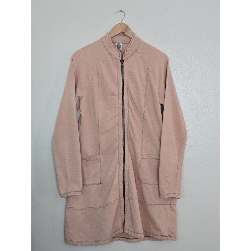 XCVI Long Zip Jacket Womens Small Peach Casual Travel Tunic Coat - Picture 3 of 12